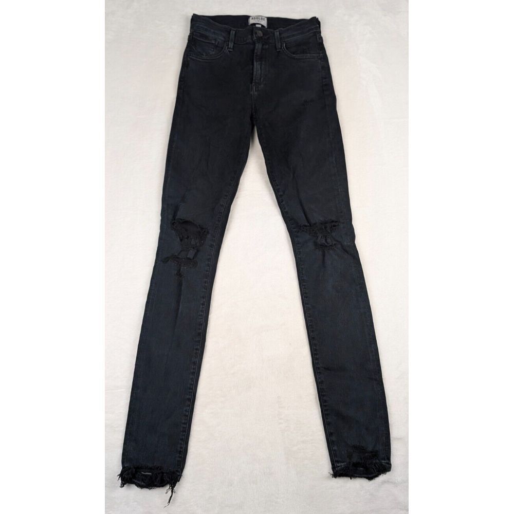 Agolde Sophie Hi Rise Skinny Jeans Womens sz 24 Faded Black